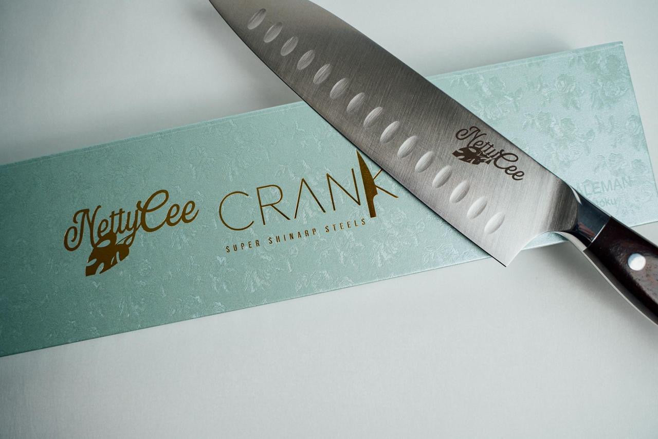 NETTY CEE xx CRANK Super Shinarp Santoku Chef Knife