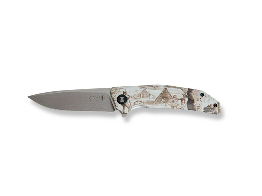 ANTES NABAHA – Pocket Knife with Ancient Chamorro Artwork | EDC Pocket Knife
