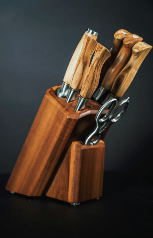 Meggai Series | Premiere 8 Pcs Knife Set with Wooden Block