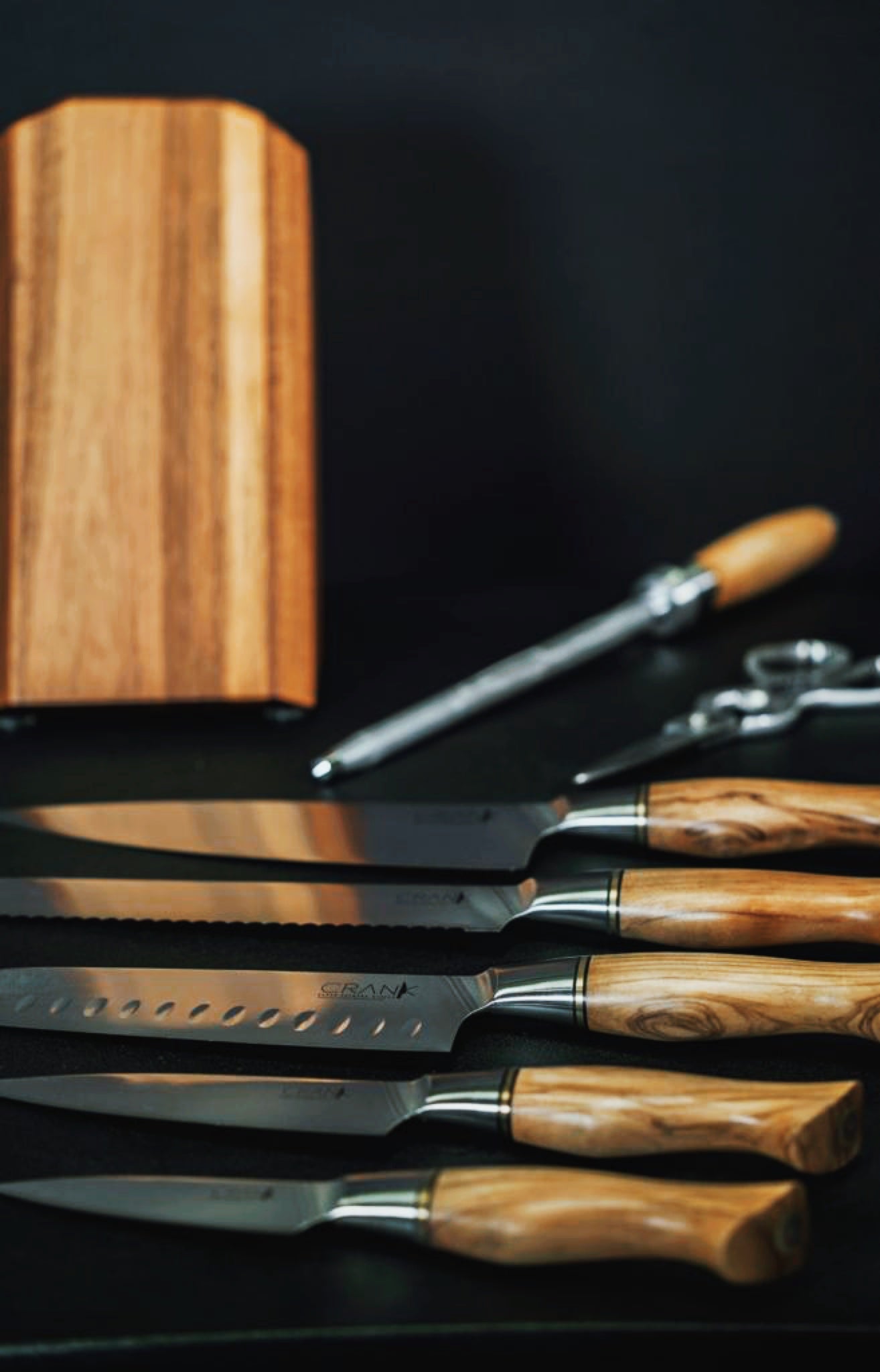 Meggai Series | Premiere 8 Pcs Knife Set with Wooden Block